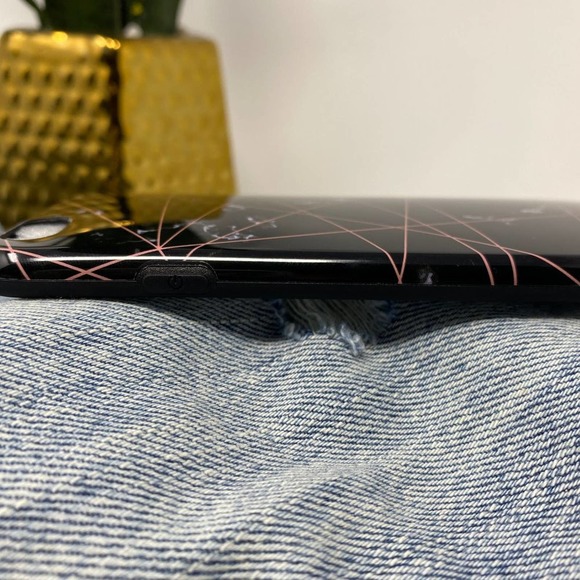 iPhone 6 Case Black Gold White Geometric Marble Print NEW - Picture 6 of 8